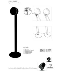 Coppia speaker floor stands per Focal DOME gloss black