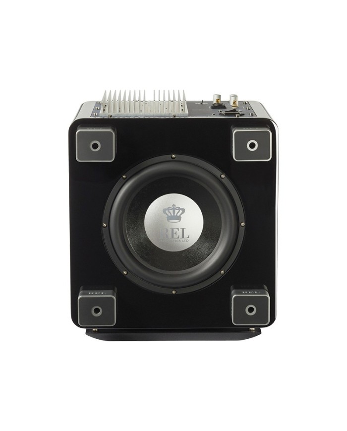 REL Acoustics T/9x Subwoofer amplificato nero in sospensione pneumatica con radiatore passivo classe A/B predisposto wireless