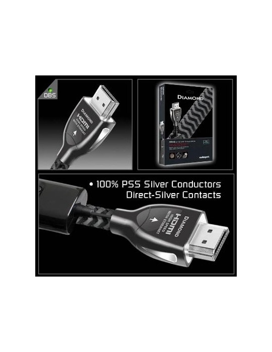 AUDIOQUEST DIAMOND HDMI/HDMI DA 1 MT ARGENTO 100% DBS 72v