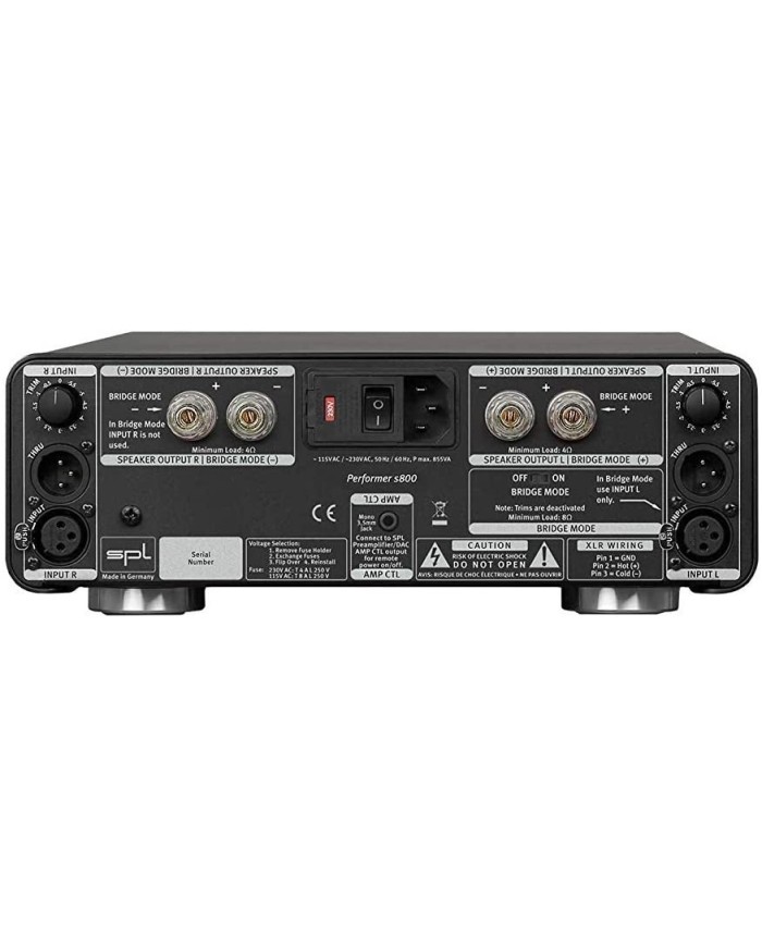 Finale di potenza stereo tecnologia VOLTAiR  SPL Performer S800  nero