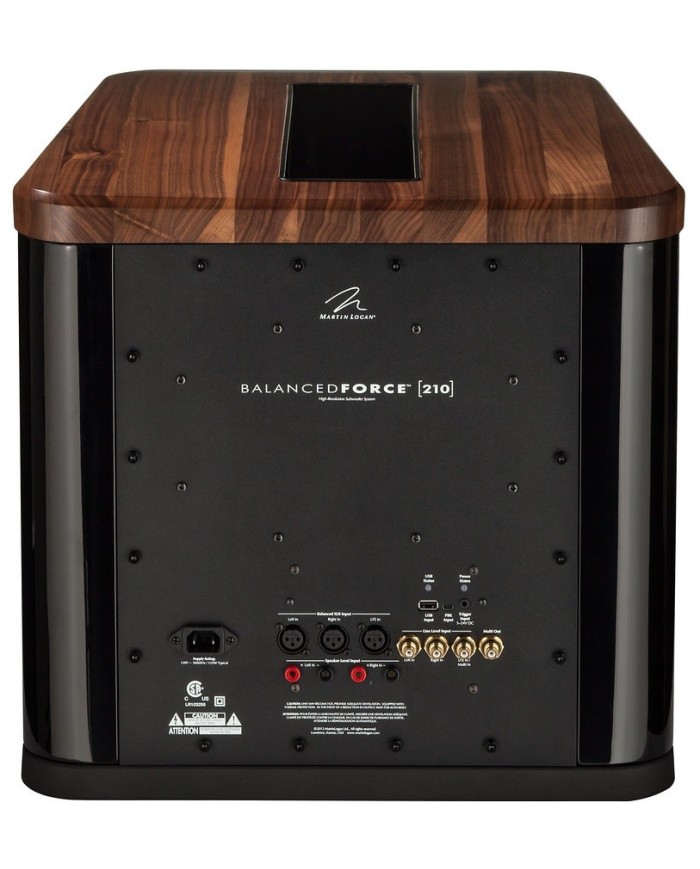 Subwoofer attivo sosp. pneum.  Martin Logan BALANCED FORCE 210  noce