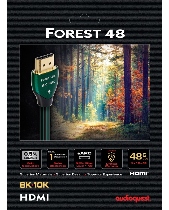 Cavo HDMI 2.1 48 Gbps fino a 10K  Audioquest HDMI Forest 48