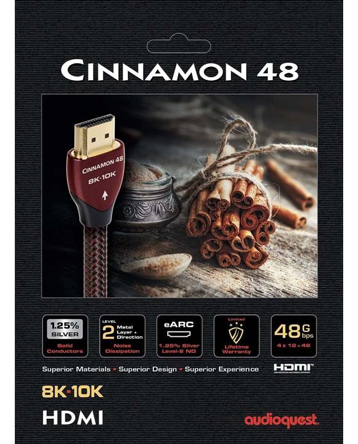 Cavo HDMI 2.1 48 Gbps fino a 10K  Audioquest HDMI Cinnemon 48