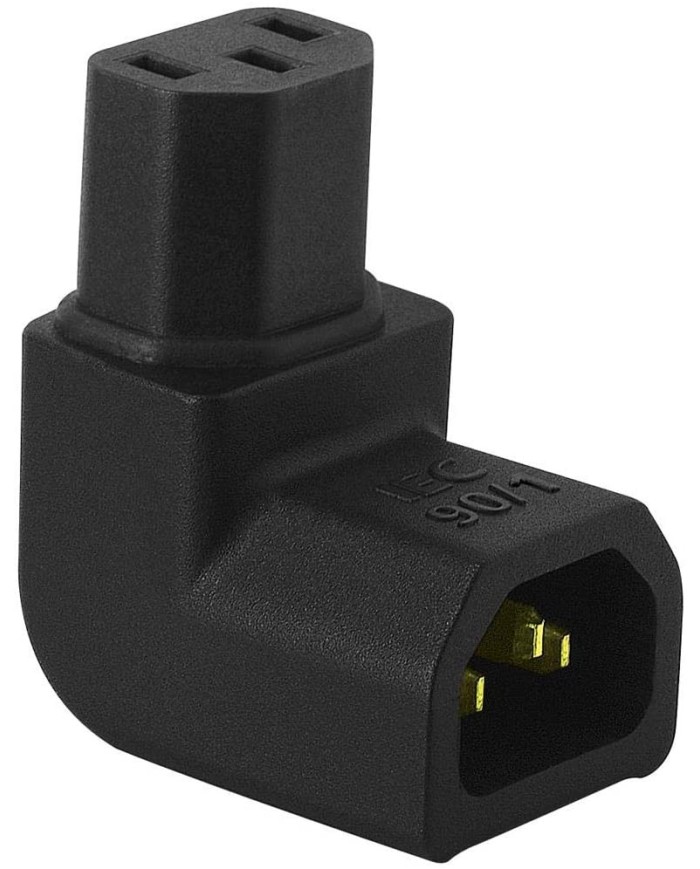 Adattatore femmina-maschio a 90�  Audioquest IEC C-13 90�/1