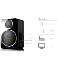 Diffusori attivi wireless Bluetooth  2 vie  Wharfedale DS-2  Nero