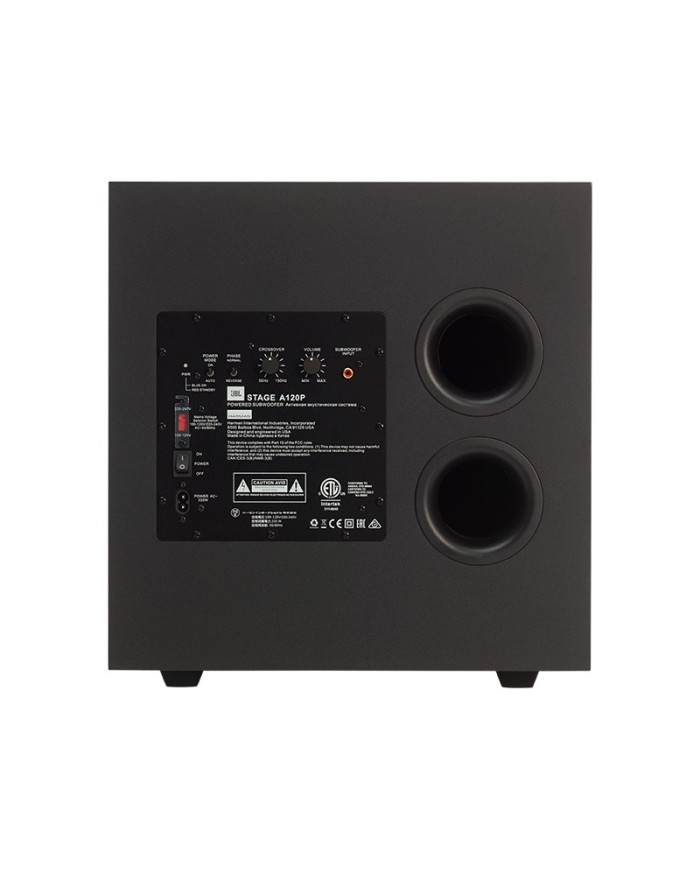 Subwoofer attivo in bass reflex  cono 30cm  500W classe D  JBL A120P