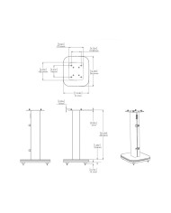 Stand dedicato al diffusore JBL HDI-1600  65cm  Alluminio  JBL HDI-FS