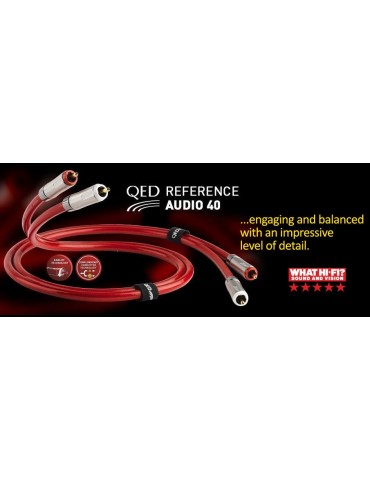 QED REFERENCE AUDIO 40 CAVO RCA/RCA PLACCATO ARGENTO 99 99% NUOVO