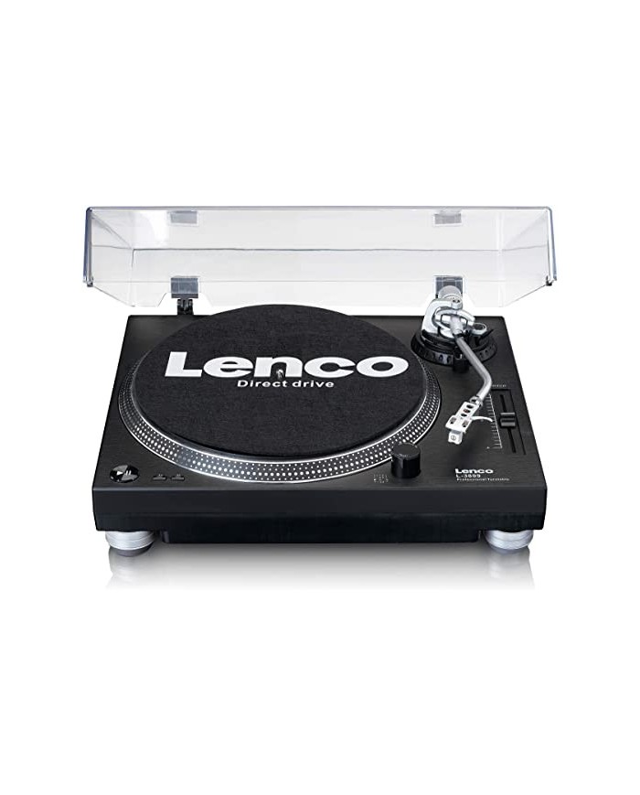 Giradischi a trasmissione diretta codifica USB/PC  Lenco L-3809  Nero