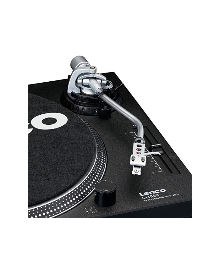 Giradischi a trasmissione diretta codifica USB/PC  Lenco L-3809  Nero