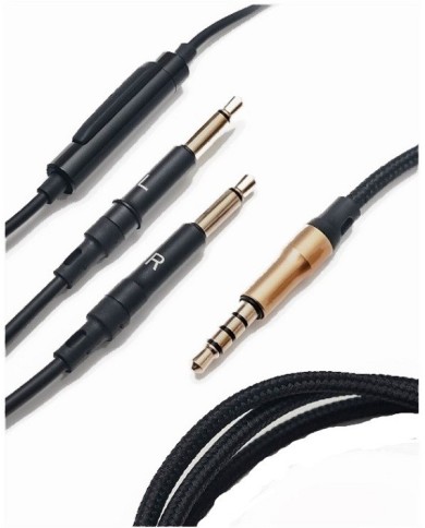 Cavo con telecomando e microfono  Meze  serie 99 1.2m  Black Gold