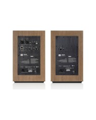 Coppia diffusori stand attivi 2 vie  JBL 4305P  Noce con griglia blue