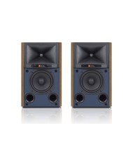 Coppia diffusori stand attivi 2 vie  JBL 4305P  Noce con griglia blue