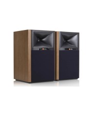 Coppia diffusori stand attivi 2 vie  JBL 4305P  Noce con griglia blue