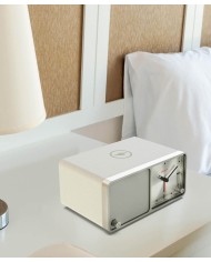 Altoparlante Bluetooth  sveglia  stazione ricarica  Geneva Time  Bianco