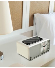 Altoparlante Bluetooth  sveglia  stazione ricarica  Geneva Time  Bianco