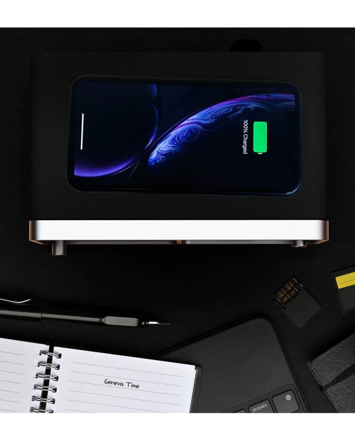 Altoparlante Bluetooth  sveglia  stazione ricarica  Geneva Time  Nero