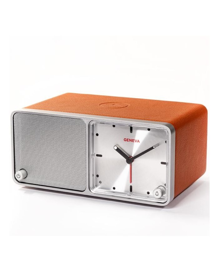 Altoparlante Bluetooth  sveglia  stazione ricarica  Geneva Time  Cognac