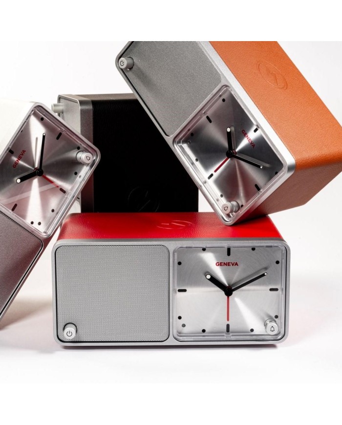 Altoparlante Bluetooth  sveglia  stazione ricarica  Geneva Time  Cognac