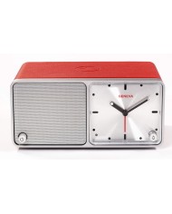 Altoparlante Bluetooth  sveglia  stazione ricarica  Geneva Time  Rosso