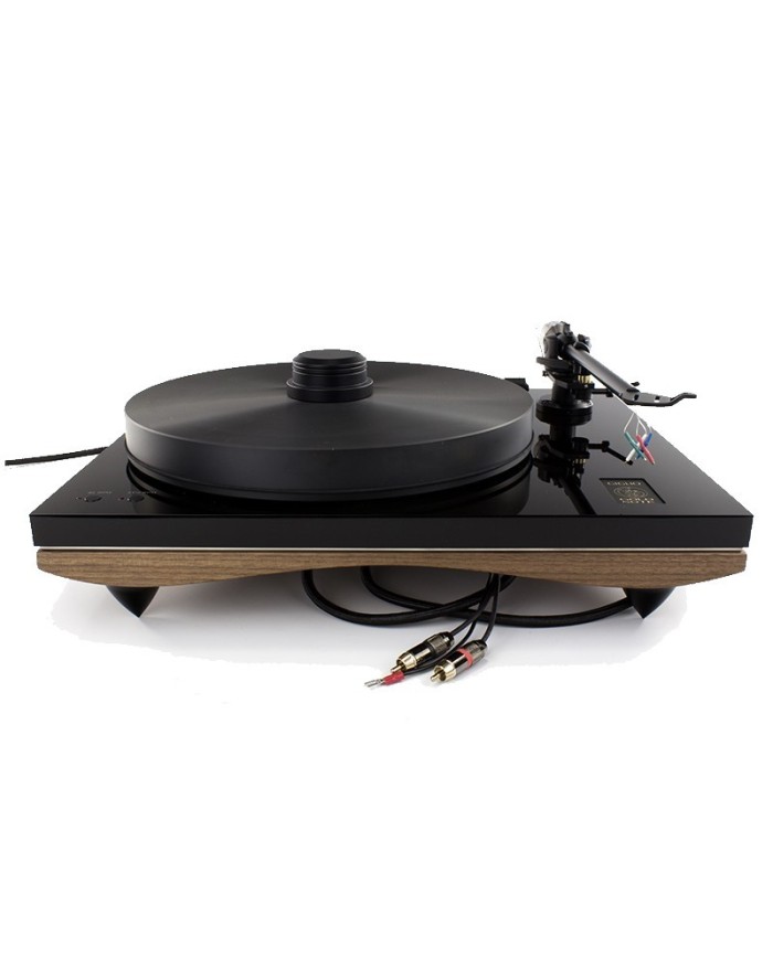 Giradischi con trazione a cinghia  Gold Note Giglio. Mobile in Noce