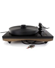 Giradischi con trazione a cinghia  Gold Note Giglio. Mobile in Noce