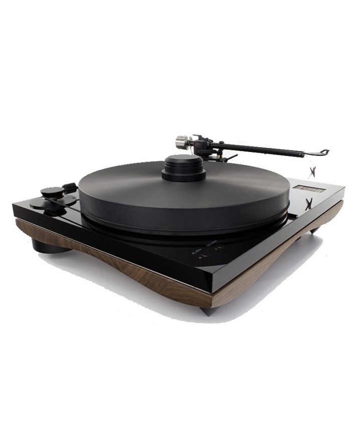 Giradischi con trazione a cinghia  Gold Note Giglio. Mobile in Noce