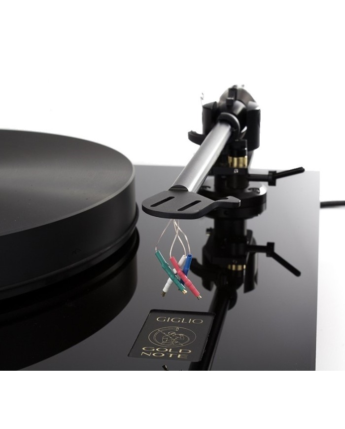 Giradischi con trazione a cinghia  Gold Note Giglio. Mobile in Noce