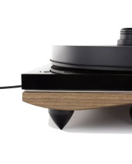 Giradischi con trazione a cinghia  Gold Note Giglio. Mobile in Noce