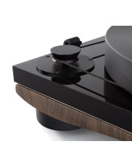 Giradischi con trazione a cinghia  Gold Note Giglio. Mobile in Noce