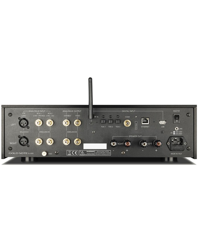 Amplificatore con DAC PCM-1792A  Gold Note IS-1000 DELUXE  Nero