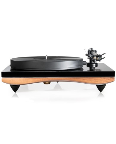 Giradischi con trazione a cinghia  Gold Note Giglio. Mobile in Noce