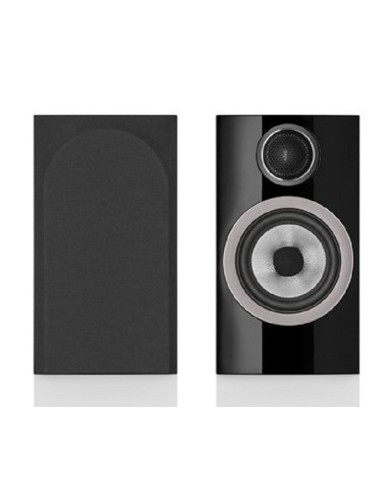 Coppia diffusori bookshelf a 2 vie bass reflex. B&W 707 S3  Nero Laccato