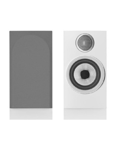 Coppia diffusori bookshelf a 2 vie bass reflex. B&W 707 S3  Bianco