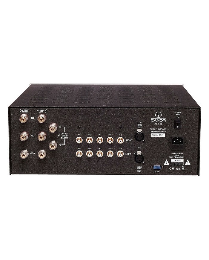 Amplificatore integrato stereo a valvole classe A  Canor AI 1.10  Nero