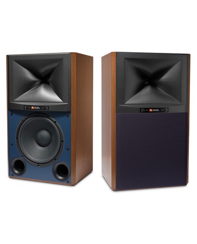 Diffusori da pavimento stand a 2 vie  JBL 4349  Walnut griglia  Blu