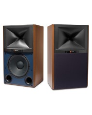 Diffusori da pavimento stand a 2 vie  JBL 4349  Walnut griglia  Blu