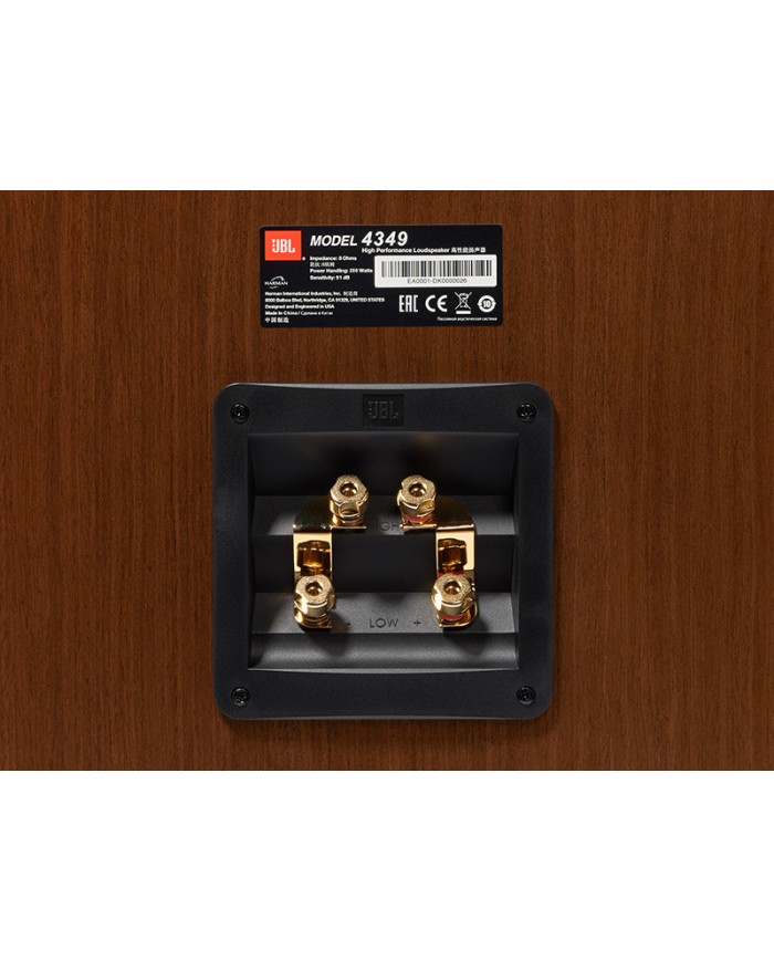 Diffusori da pavimento stand a 2 vie  JBL 4349  Walnut griglia  Blu