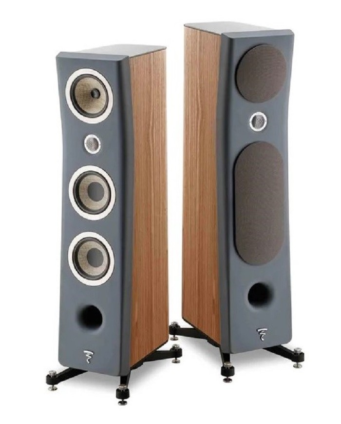 Diffusori pavimento  3 vie bass reflex  Focal KANTA N.2  Noce e Grigio