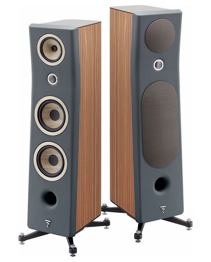 Diffusori pavimento  3 vie bass reflex  Focal KANTA N.3  Noce e Grigio