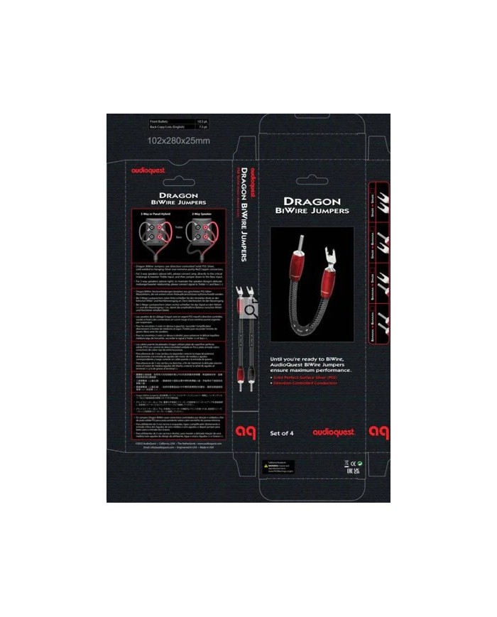 Set di 4 ponticelli BiWire Jumpers  Audioquest ThunderBird Dragon PSS