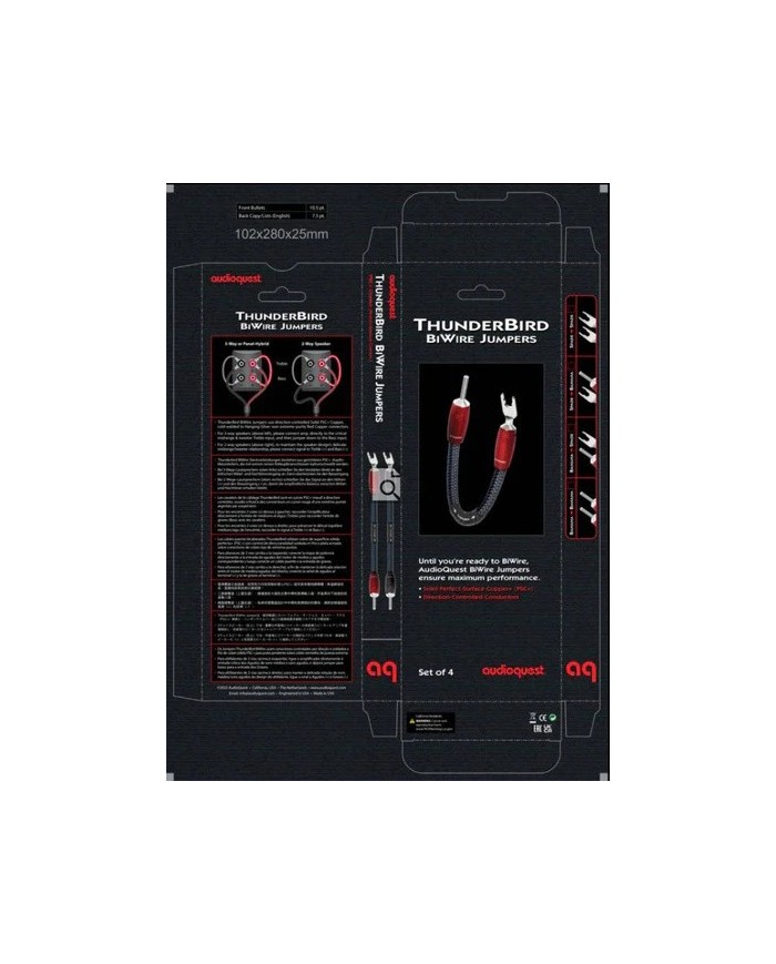 Jumpers BiWire ponticelli  Audioquest ThunderBird Jumpers BiWire PSC+