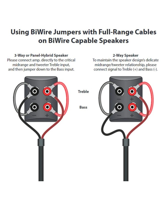 Set da 4 BiWire Jumpers  Ponticelli Audioquest Bare Naked BiWire
