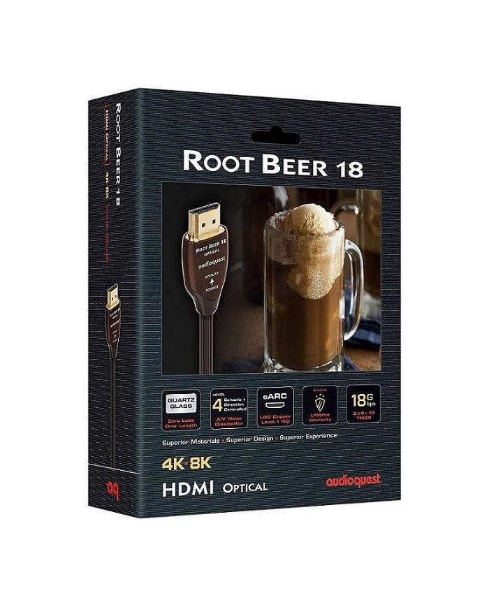 Cavo HDMI 8K per lunghe distanze  Audioquest Root Beer 18 Optical