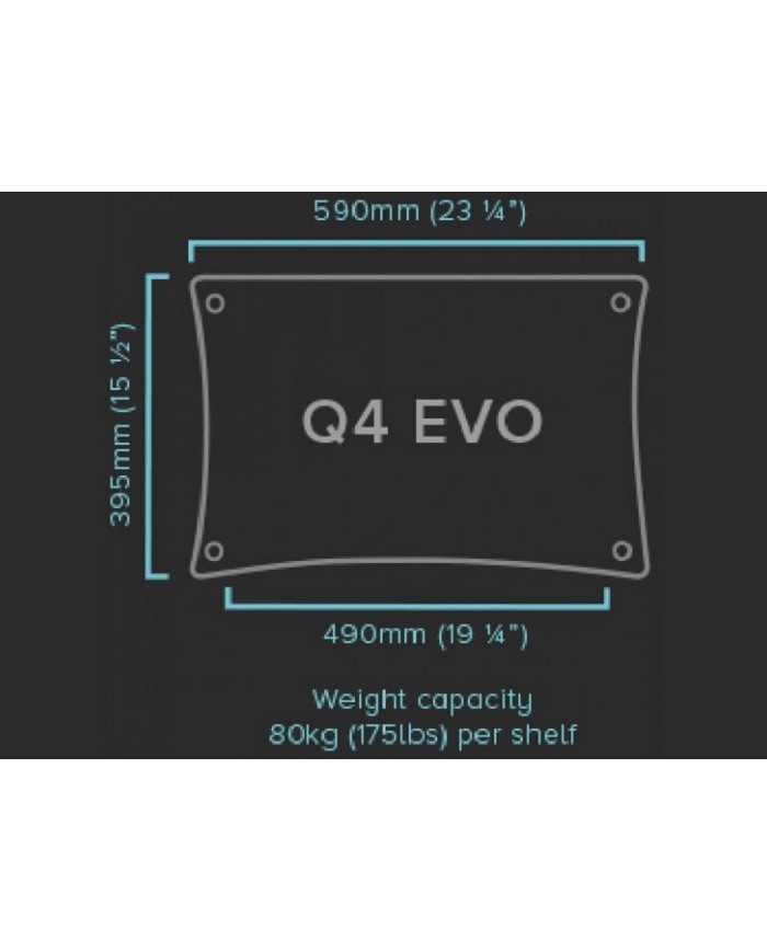 Ripiano in bamboo antirisonante  Quadraspire Q4EVO Bamboo Naturale