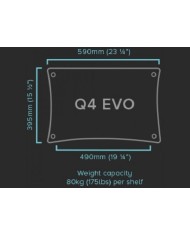 Ripiano in bamboo antirisonante  Quadraspire Q4EVO Bamboo Naturale