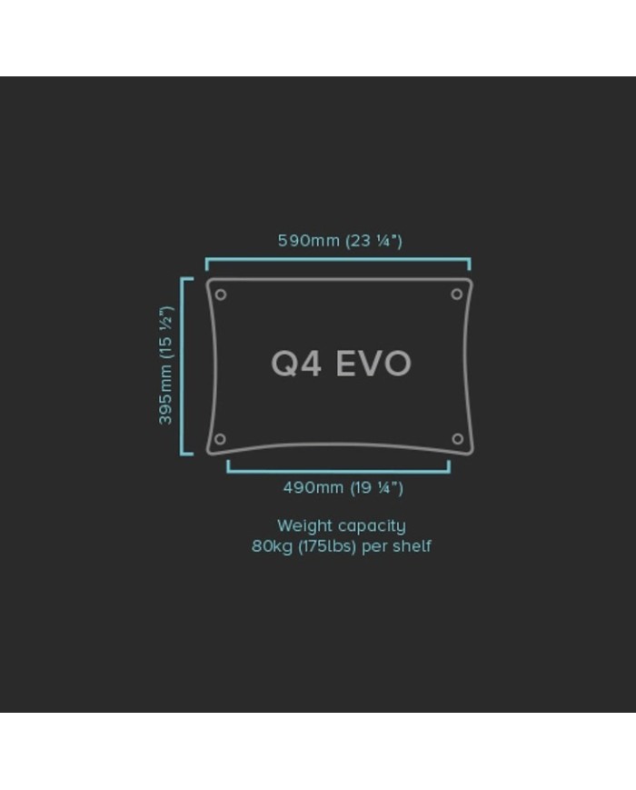 Ripiano in bamboo antirisonante  Quadraspire Q4EVO Bamboo Cherry