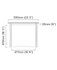 Staffa a parete  Quadraspire Q4 WALL BRACKETS  Bamboo Naturale