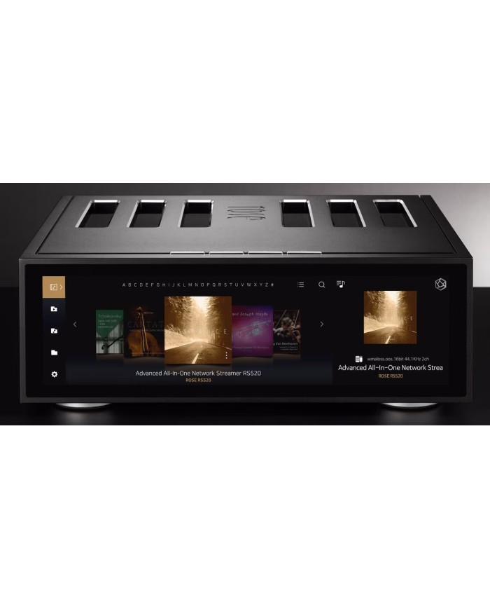 Streamer  Lettore rete  Amplificatore  DAC all-in-one  Rose RS520  Nero