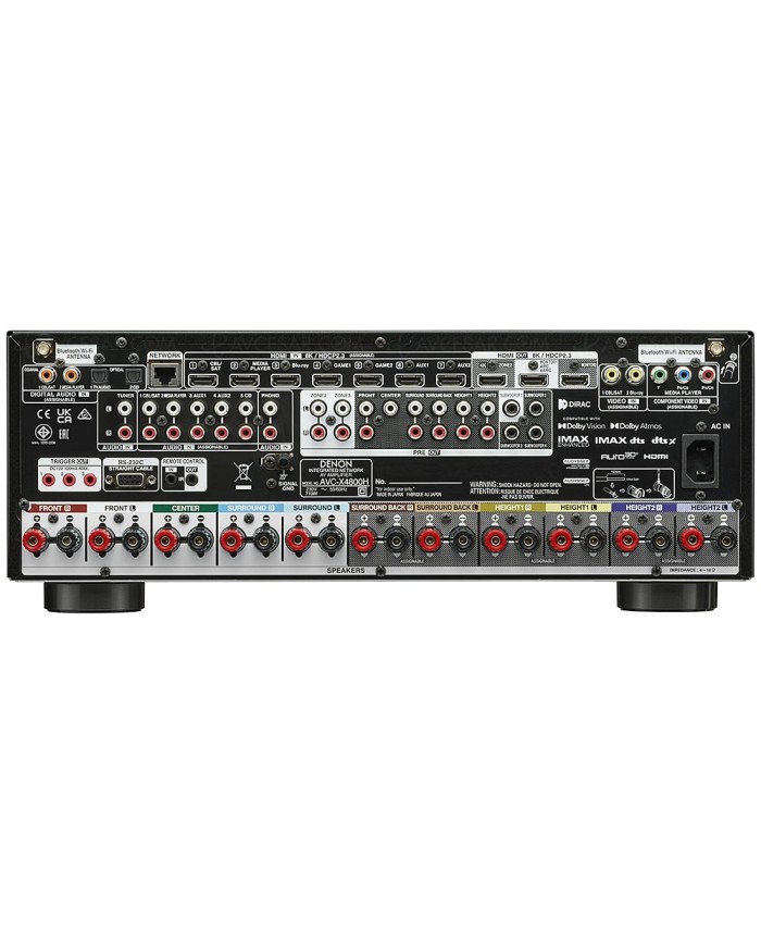 Amplificatore audio video 9.4 canali 8K  Denon AVC-X4800H  Nero